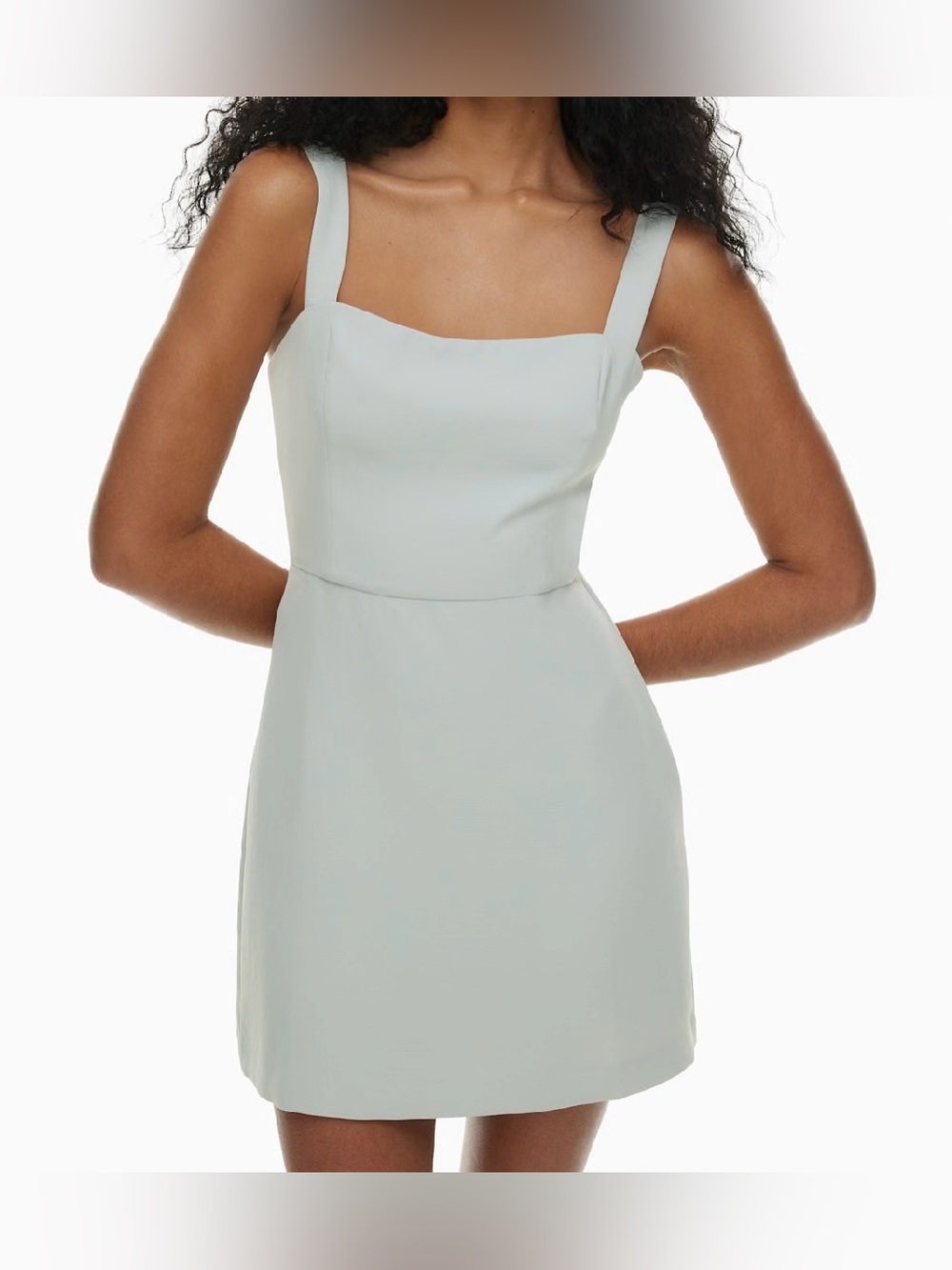 ARITZIA WILFRED APERATURE TIE-BACK GREY DRESS SIZE 12